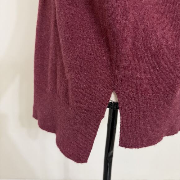 Sundance Laid Back Fuzzy Llama Wool Blend Burgundy Sweater Pullover Small - Picture 7 of 10